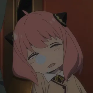 😪 142aa86a Anya Forger Spy x Family Аниме, Spy x Family, Аня Форджер, сонный, милый, мультфильм telegram sticker