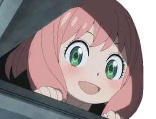 👍 210dcfb8 Anya Forger Spy x Family Аниме, Spy x Family, Аня Форджер, Милый, Улыбка, Мультфильм telegram sticker