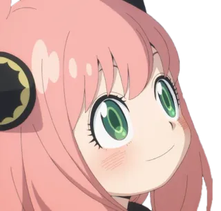 ☺ 298f76ce Anya Forger Spy × Family Аниме, Мультфильм, Милый, Аня Форджер, Семья шпиона, Улыбается telegram sticker