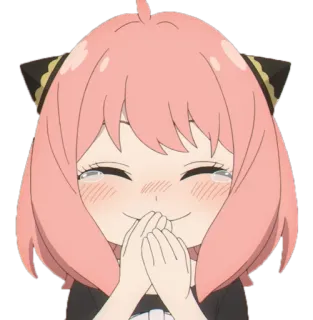 ☺️ 39d39321 Anya Forger Spy × Family аниме, Spy Family, Аня Форджер, мультфильм, персонаж, улыбка, милый telegram sticker