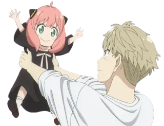 😻 412d536d Anya Forger Spy x Family Аня, Spy x Family, аниме, милый, счастливый, семья telegram sticker