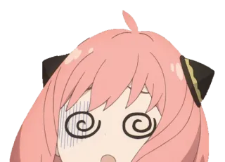 😵‍💫 4c1a6e33 Anya Forger Spy x Family Аниме, Мультфильм, Персонаж, Милый, Аня Форджер, Spy x Family, Смешной telegram sticker