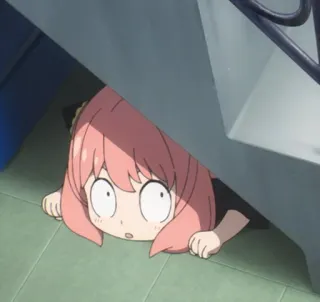 🙈 534ea8db Anya Forger Spy x Family Аниме, Spy x Family, Аня Форджер, Милый, Персонаж, Смешной, Подглядывает telegram sticker