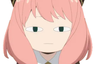 😑 5a744ee5 Anya Forger Spy × Family Аня, Spy x Family, Аниме, Мультфильм, Персонаж, Девочка, Нейтральный telegram sticker