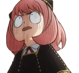 😑 64c93819 Anya Forger Spy x Family Аниме, Стикер, Выражение, В шоке, Spy x Family, Аня Форджер telegram sticker