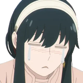 😭 74c6da9f Yor Forger Spy x Family аниме, Йор Форджер, Семья шпиона, плачет, грустный, слезы telegram sticker