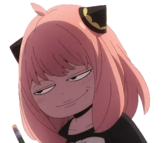 😏 755eaf5c Anya Forger Spy x Family Аня, Spy x Family, аниме, самодовольный, милый, мультфильм telegram sticker