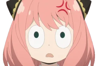 😠 7bb2eb74 Anya Forger Spy x Family Аня Форджер, Семья шпиона, аниме, мультфильм, злой telegram sticker