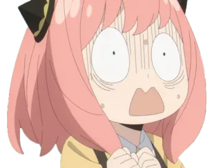 😱 807399c2 Anya Forger Spy x Family Аниме, Персонаж, В шоке, Напуганный, Аниме девушка, Spy x Family, Аня, Форджер telegram sticker