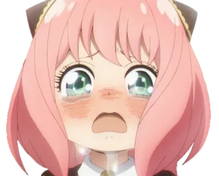 😭 81d679a5 Anya Forger Spy x Family Аниме, Плачет, Аня, Spy x Family, Мультфильм, Форджер telegram sticker