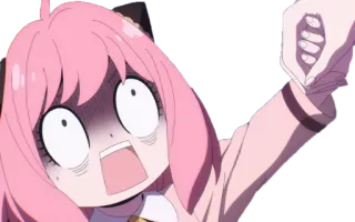 😱 84371aa4 Anya Forger Spy x Family Аниме, Манга, Семья шпиона, Аня Форджер, В шоке telegram sticker