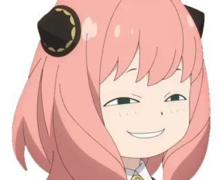 😁 8573d78b Anya Forger Spy x Family Аниме, Мультфильм, Милый, Девушка, Розовые волосы, Выражение лица, Spy x Family telegram sticker