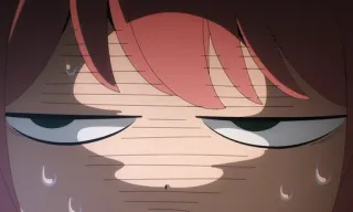 😏 89fa4c8c Anya Forger Spy x Family Аниме, Spy x Family, Аня Форджер, Реакция, Смешно, Уставший telegram sticker