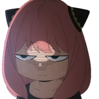 😓 9c12fcbf Anya Forger Spy × Family Аниме, девушка, раздраженная, скучающая, Семья шпиона telegram sticker