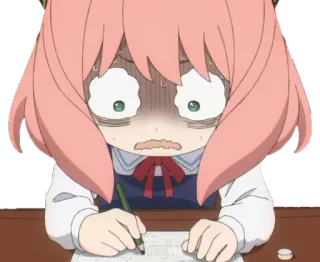 🖕 a60d7863 Anya Forger Spy × Family Аня Форджер, Аниме, Персонаж, Милый, Паника, Взволнованный telegram sticker