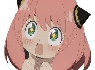 🤩 ca978c16 Anya Forger Spy × Family Аня, Семья шпиона, аниме, милый, девушка, мультфильм telegram sticker