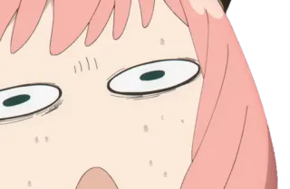 😱 d76584f0 Anya Forger Spy x Family аниме, в шоке, удивление, Аня, Форджер, Spy x Family, встревоженный telegram sticker