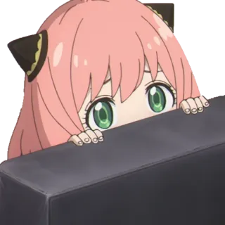 👋 d76ec095 Anya Forger Spy x Family Аниме, Spy x Family, Аня Форджер, Милый, Подглядывание, Мультфильм telegram sticker