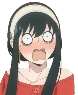 😱 d791fa27 Yor Forger Spy x Family Аниме, Йор Форджер, Семья шпиона, Удивлен, Шокирован, Выражение лица telegram sticker