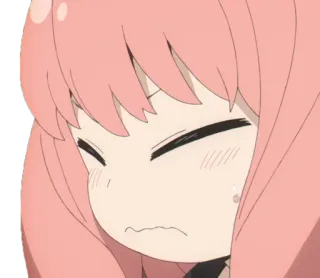 😖 dee43862 Anya Forger Spy x Family Аниме, Девочка, Мультфильм, Милый, Встревоженный telegram sticker