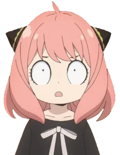 😨 fdd3a1dc Anya Forger Spy x Family Аня Форджер, Семья шпиона, аниме, мультфильм, в шоке, удивлена telegram sticker