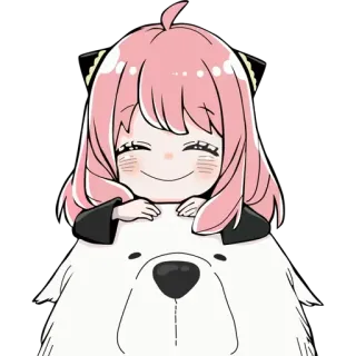 😊 181833c0 Anya Forger Spy x Family Anime, Spy x Family, Anya Forger, Cane, Cartone animato whatsapp sticker