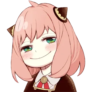 😏 39ffa134 Anya Forger Spy x Family Anime, Spy x Family, Anya Forger, Carino, Divertente, Compiaciuto whatsapp sticker