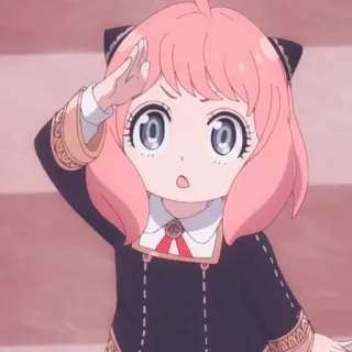 👍 12d94fff Anya Forger Spy x Family Anime, Spy x Family, Anya Forger, Cartone animato, Carino, Ragazza, Manga telegram sticker