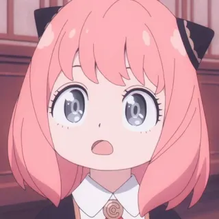 😲 7e6b6b3d Anya Forger Spy × Family anime, spy family, anya forger, carino, cartone animato, ragazza telegram sticker
