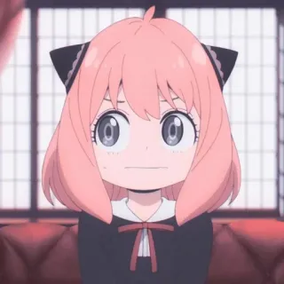 😔 aa5d9890 Anya Forger Spy × Family Anime, Ragazza, Capelli rosa, Spy Family, Carina, Cartone animato telegram sticker