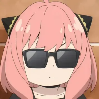 🥜 2593f5cf Anya Forger Spy × Family 动漫, 间谍过家家, 阿尼亚, 阿尼亚·福杰, 卡通, 眼镜, 酷 telegram sticker