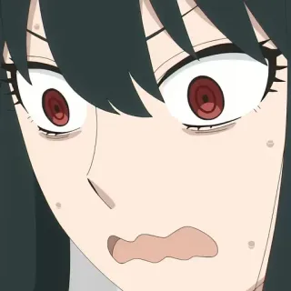 🥜 2bbf5cb7 Yor Forger Spy × Family 动漫, 约尔·福杰, 间谍过家家, 震惊, 担心 telegram sticker