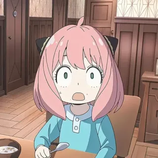 🥜 34c9f618 Anya Forger Spy x Family 阿尼亚, 福杰, 间谍过家家, 动漫, 女孩, 可爱, 震惊 telegram sticker