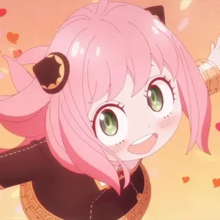 🥜 3ff2687d Anya Forger Spy x Family 动漫, 间谍过家家, 阿尼亚·福杰, 卡通, 可爱, 微笑 telegram sticker