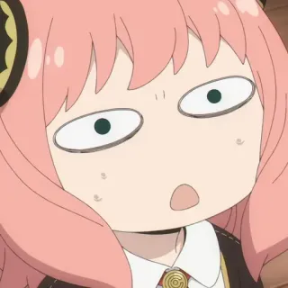 🥜 617cdcc8 Anya Forger Spy x Family 动漫, 间谍过家家, 阿尼亚·福杰, 搞笑, 卡通, 梗 telegram sticker