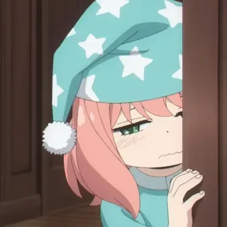 🥜 a7584fc2 Anya Forger Spy x Family 动漫, 间谍过家家, 阿尼亚·福杰, 可爱, 睡衣, 困倦 telegram sticker