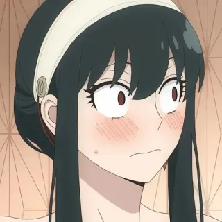 🥜 b43cd577 Yor Forger Spy x Family 动漫, 约尔·福杰, 间谍过家家, 角色, 震惊 telegram sticker