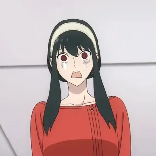 🥜 d4ccbd2f Yor Forger Spy x Family 动漫, 约尔·福杰, 间谍过家家, 震惊, 搞笑 telegram sticker