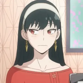 🥜 d9d5fc15 Yor Forger Spy x Family 动漫, 约尔, 约尔·福杰, 间谍过家家, 卡通, 动画 telegram sticker