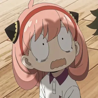 🥜 dca2d77e Anya Forger Spy × Family 动漫, 卡通, 粉丝作品, 阿尼亚, 间谍过家家, 担心 telegram sticker