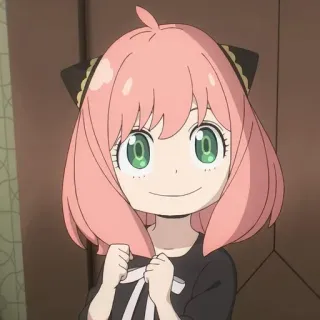 🥜 e8925bfe Anya Forger Spy x Family 动漫, 卡通, 可爱, 间谍过家家, 阿尼亚, 福杰 telegram sticker