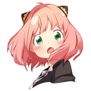 🤩 1c91546a Anya Forger Spy x Family 阿尼亚, 间谍过家家, 动漫, 可爱, 卡通, 贴纸, 搞笑, 福杰 telegram sticker