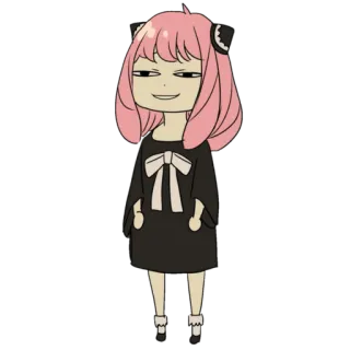😏 1ed6e4f8 Anya Forger Spy x Family 阿尼亚·福杰, 间谍过家家, 动漫, 可爱, 搞笑, 得意 telegram sticker