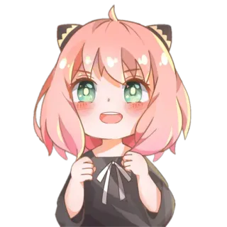 😍 318a23e6 Anya Forger Spy × Family 动漫, 卡通, 女孩, 粉丝作品, 间谍过家家, 阿尼亚 telegram sticker