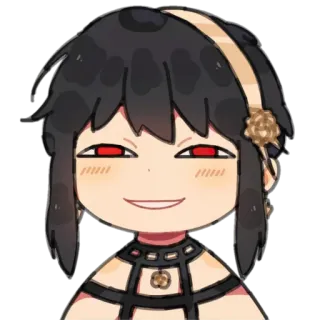 😈 3b2309d9 Yor Forger Spy x Family 动漫, 间谍过家家, 约尔·福杰, 约尔·布莱尔, 卡通, 角色 telegram sticker