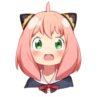 🤩 3b433c6d Anya Forger Spy × Family 动漫, 间谍过家家, 阿尼亚·福杰, 可爱, 卡通, 女孩, 搞笑 telegram sticker