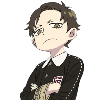 😕 3c3c754d 卡通, 男孩, 生气, 角色, 动漫 telegram sticker