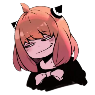 😈 4f3d796c Anya Forger Spy x Family 阿尼亚, 间谍过家家, 动漫, 角色, 女孩, 搞笑, 得意 telegram sticker