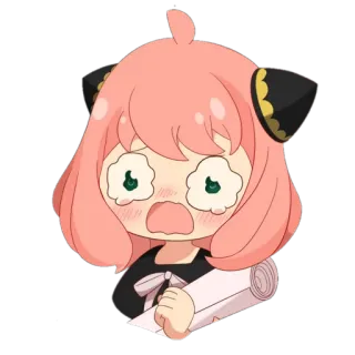 😭 65d15b7f Anya Forger Spy x Family 动漫, 间谍过家家, 阿尼亚·福杰, 角色, 卡通, 可爱 telegram sticker