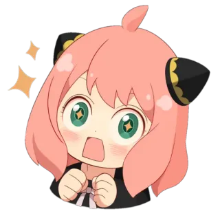 🤩 663c19ed Anya Forger Spy x Family 动漫, 女孩, 可爱, 间谍过家家, 阿尼亚 telegram sticker